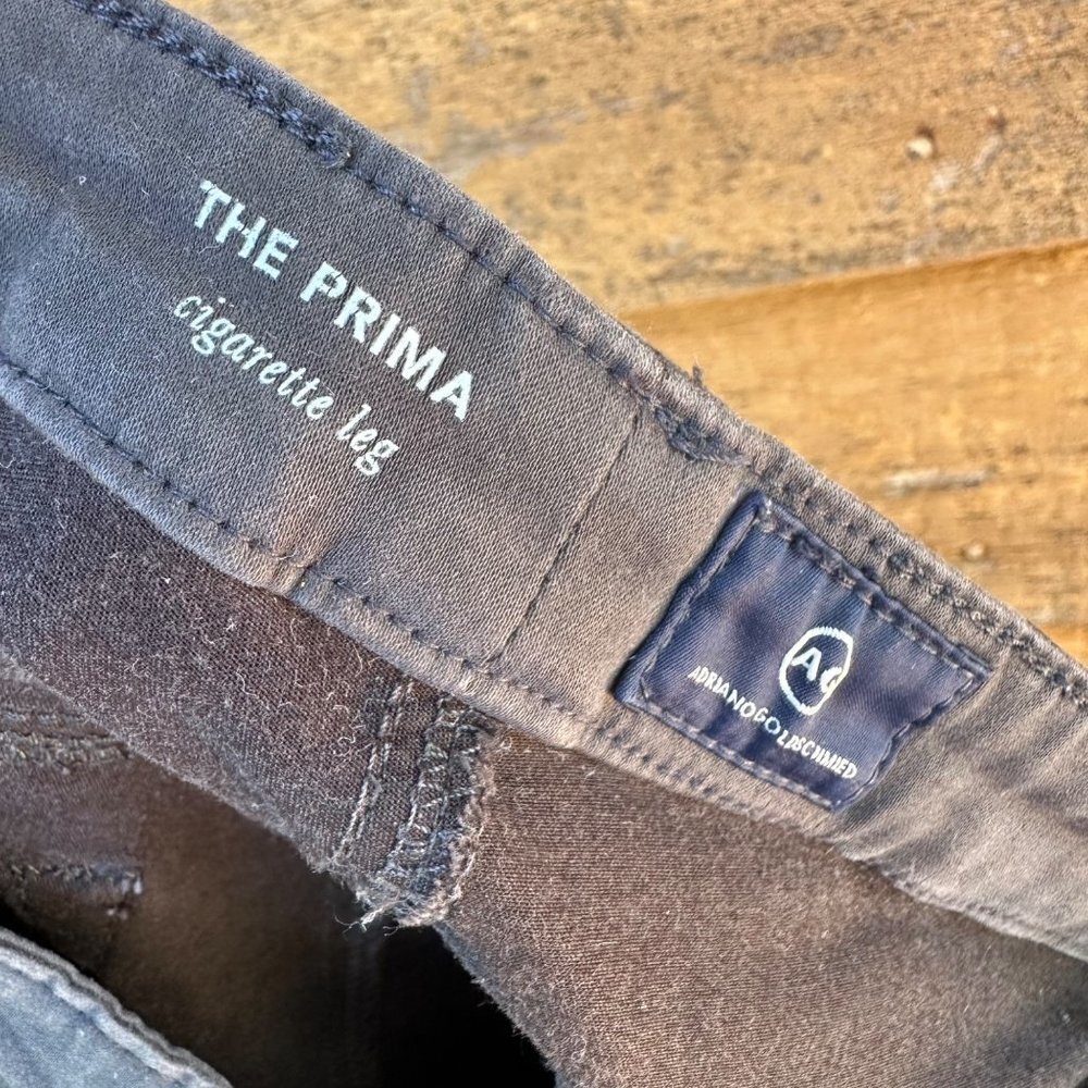AG The Primo Cigarette Leg Charcoal Gray Adriano Goldschimied Stretch Jeans 28 - Picture 7 of 11